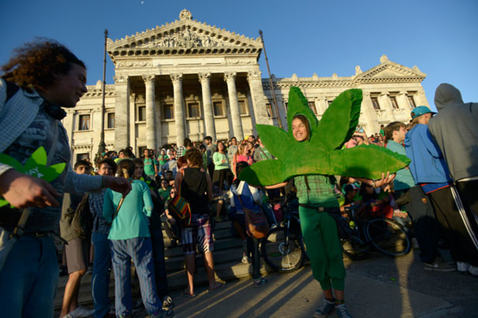 People in Uruguay protesting for Legalization in 2013